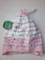 Розовые полоски,бабочки, на х.б.