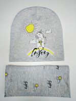 Шапка+снуд, двойной трикотаж