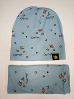 Шапка+снуд, двойной трикотаж