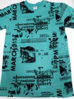 Футболка подросток ,зеленый газета