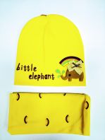 Шапка+снуд, двойной трикотаж