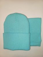 Шапка +снуд, мята 