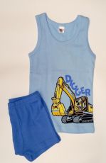 Экскаватор, голубой 