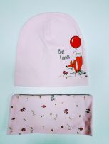 Шапка+снуд, двойной трикотаж