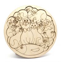 Пазлы-раскраска Коты