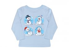 Снеговики,  голубой 