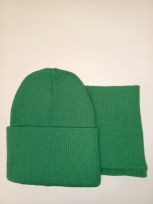 Шапка +снуд,  зеленый 