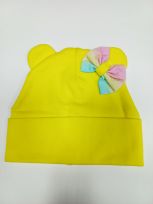 Мишка с бантом, жёлтая 