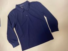 Поло, длинный рукав, т.синий 